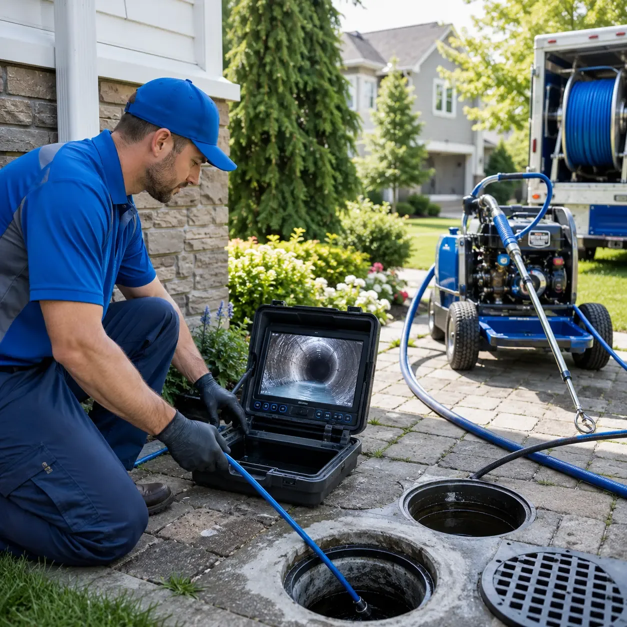 Outdoor drain cleaning professionals serving Maple Springs, NY