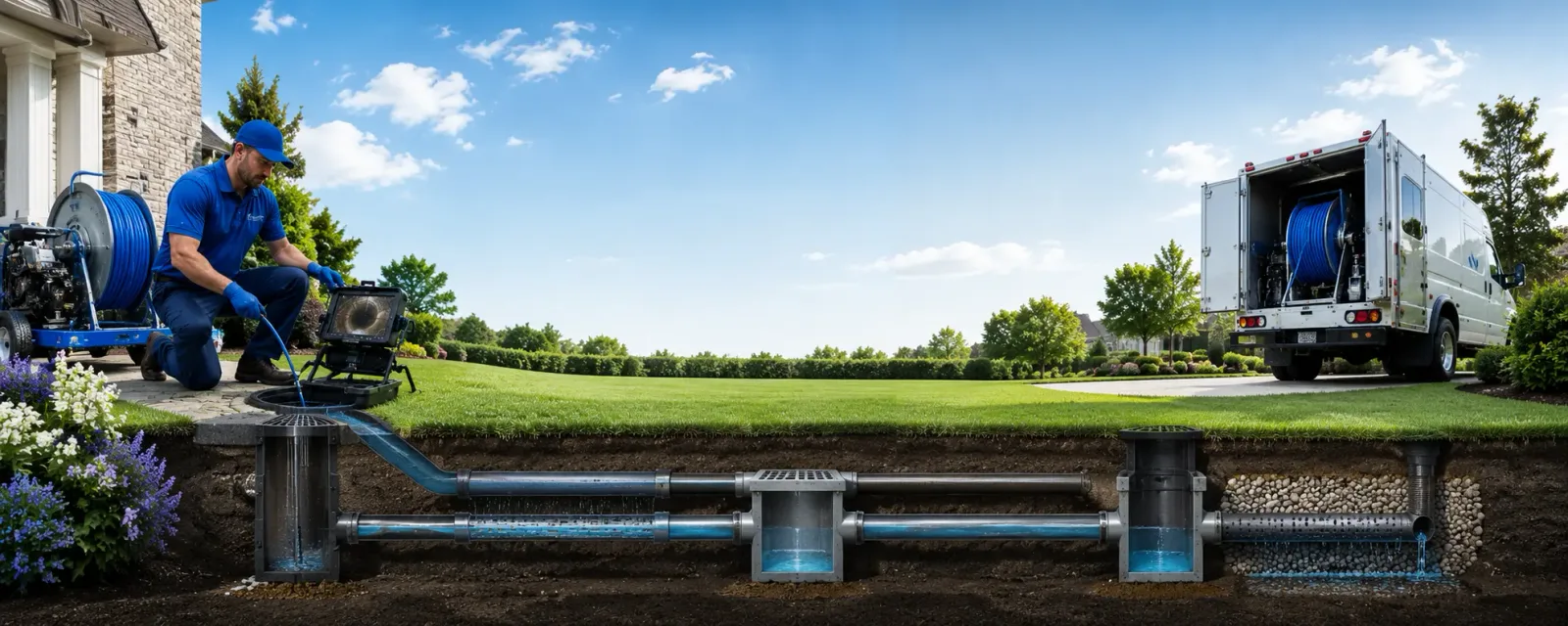 Outdoor drain cleaning information for Maple Springs, NY